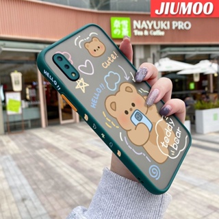 สําหรับ VIVO Y93 Y93s เคสการ์ตูนหมี เท็ดดี้ ขอบสี่เหลี่ยม ดีไซน์ใหม่ กันกระแทก ฝ้า ใส เคสโทรศัพท์แข็ง