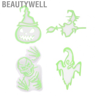 Beautywell 4 Pcs Halloween Luminous  Ghosts Skeleton Witch Pumpkin For