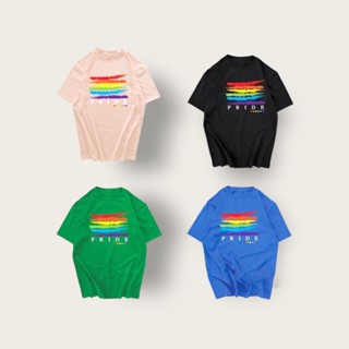 เสื้อสกรีนลาย PRIDE LGBT เสื้อยืดคอกลม พร้อมส่ง (มี 5 สีให้เลือก)
