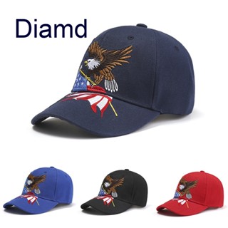 Diamd หมวกเบสบอล ปักลายนกอินทรีย์ และธง 3d สําหรับผู้ชาย