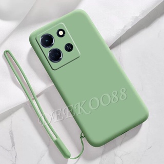 เคสโทรศัพท์มือถือ ซิลิโคนนิ่ม พร้อมสายคล้องมือ สีพื้น สําหรับ Infinix Note 30 Pro VIP 30i 4G 5G Note30 30VIP 30Pro