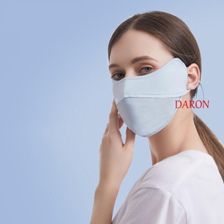 DARON หน้ากาก ผ้าเรยอน ป้องกันแดด สีพื้น สําหรับผู้หญิง เหมาะกับการขี่จักรยาน ตกปลา เดินป่า กลางแจ้ง