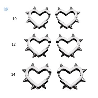 Dk หมุดเรียว ต่างหูรูปหัวใจ หนาม ต่างหูสตั๊ด เครื่องประดับสําหรับผู้หญิง เด็กผู้หญิง