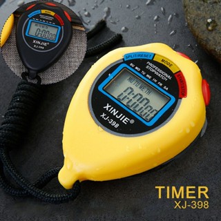 XJ-398 Waterproof Handheld Digital Sports Stop Watch Portable Fitness Timer