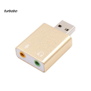 Turbobo อะแดปเตอร์การ์ดเสียงภายนอก USB7.1 พร้อมแจ็ค 3.5 มม. สําหรับ PC โน้ตบุ๊ก