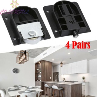 【COLORFUL】Sliding Door Wheels 10mm-30mm Black Cabinet Door Sliding Durable Plastic