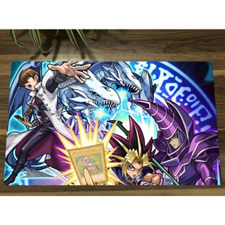 Yu-gi-oh! แผ่นรองเมาส์เล่นเกม Playmat Dark Magician &amp; Yugi Muto Seto Kaiba TCG CCG