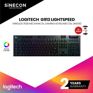 Logitech คีย์บอร์ดไร้สาย G913 LIGHTSPEED WIRELESS RGB MECHANICAL LINEAR Gaming KEYBOARD