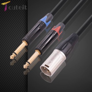 สายเคเบิลปลั๊กโมโน ตัวผู้ 3pin XLR เป็นตัวผู้ 6.35 มม. TS แบบคู่ อุปกรณ์เสริม