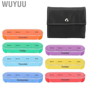 Wuyuu 7pcs  Box Portable 28 Grids Dispenser With Storage Bag Gift