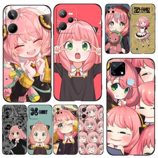 เคสโทรศัพท์ ซิลิโคนนิ่ม ปิดด้านหลัง ลาย Spy×Family Pink Anya สําหรับ Realme C35 C30 Q5 5G C2