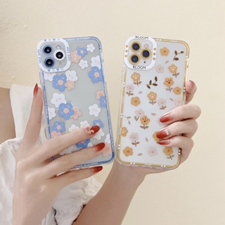 เคสโทรศัพท์มือถือแบบนิ่ม ใส ลายดอกไม้น่ารัก สําหรับ Samsung Galaxy S23 Ultra S22 Plus S21 S20 FE A14 A34 A54 A32 A23 A33 A73 A53 A52 A72 5G Note 20 Ultra