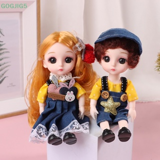 [GOGJIG5] ตุ๊กตาฟิกเกอร์ พร้อมเสื้อผ้า รองเท้า ข้อต่อขยับได้ ขนาด 17 ซม. ของเล่นสําหรับเด็กผู้ชาย และผู้หญิง