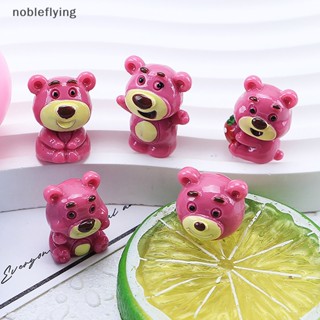 Nf ใหม่ กิ๊บติดผมเรซิ่น รูปการ์ตูนหมี สตรอเบอร์รี่ 3D DIY สําหรับตกแต่งเครื่องประดับ 2 5 ชิ้น