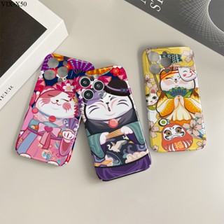 VIVO X90 X80 X70 X60 X50 Pro 5G เคสวีโว่ สำหรับ Case Cartoon Fan Lucky Cat เคส เคสโทรศัพท์ เคสมือถือ Full Cover Hard Phone Cases Casing