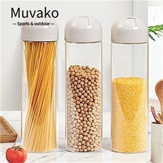 MUVAKO ภาชนะบรรจุสปาเก็ตตี้ พาสต้า 50 ออนซ์ 12x3.3 นิ้ว สีขาว สําหรับซีเรียล