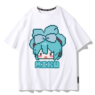 Hatsune Miku เสื้อยืดหญิง 2023 ใหม่ miku เจ้าหญิงสาวแขนสั้นชุดอะนิเมะฤดูร้อน เสื้อผ้า