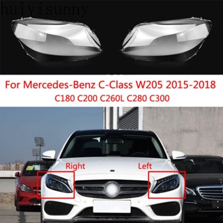 Hys ฝาครอบเลนส์ไฟหน้า แบบใส สําหรับ 2015-2018 Mercedes Benz W205 C180 C200 C260L C280 C300