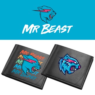 กระเป๋าสตางค์ หนัง Pu ใบสั้น พิมพ์ลายการ์ตูนอนิเมะ Mr Beast เหมาะกับของขวัญ สําหรับผู้ชาย