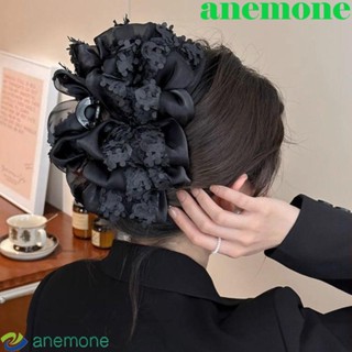 ANEMONE กิ๊บติดผมอะคริลิค รูปกรงเล็บปลาฉลาม ประดับโบว์ ขนาดใหญ่ สองด้าน สําหรับงานปาร์ตี้