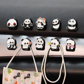 Cute Acrylic Panda Car Front Row Multi-Functional Paste Hook Cute Car Co-Pilot Hook Female Interior Decoration 9ww4