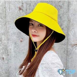 หมวกถัง ใส่ได้ "สองด้าน" กันแดดกลางแจ้ง เดินเขา Double-sided sun hat