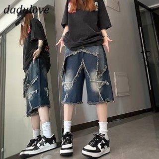 DaDulove💕 New American Ins Retro Denim Shorts Niche High Waist Loose Wide Leg Pants Large Size Hot Pants