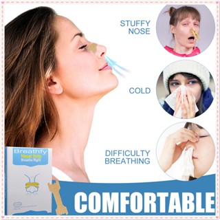 South Moon 10pcs แผ่นแปะจมูกลมหายใจนุ่มจมูกจมูก Anti-Snoring Congestive Runny Nose ทำความสะอาดอย่างอ่อนโยน Treatment Body Care JOYFEEL