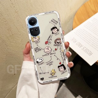 ใหม่ เคสโทรศัพท์มือถือแบบนิ่ม ใส กันกระแทก ลายการ์ตูนสนูปปี้น่ารัก แฟชั่น สําหรับ Oppo Reno10 Pro Reno 10 Pro+ 5G 2023 Reno10Pro+