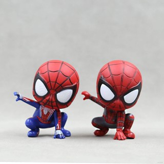 Yyds โมเดลฟิกเกอร์ Spiderman Q Version ของเล่น ของสะสม สําหรับเด็ก ตกแต่งรถยนต์