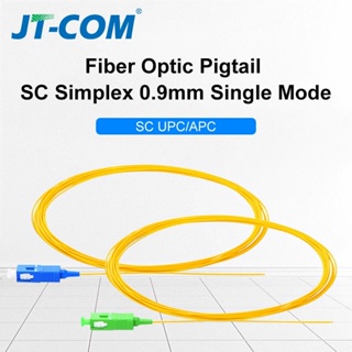 Jt-com พิกเทลออปติคอลไฟเบอร์ออปติคอล SC APC 0.9 มม. 9-125 โหมดเดียว 1 แกน SC UPC 1.5 ม. 20-50 ชิ้น