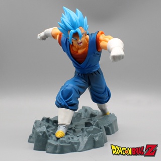 โมเดลฟิกเกอร์ Pvc รูปปั้น Dragon Ball Z Vegetto Super Saiyan Gk ขนาด 20 ซม. สีฟ้า ของเล่นสะสม ของสะสม สําหรับตกแต่งบ้าน