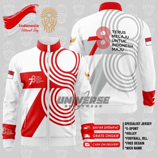 เสื้อยืด ลายธงชาติอินโดนีเซีย JERSEY สิงหาคม 17th 2023Th สีแดง และสีขาว สําหรับครอบครัว V.7