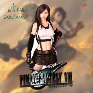 Earlfamily สติกเกอร์ไวนิล ลาย Final Fantasy VII Tifa ขนาด 13 ซม. กันน้ํา สําหรับติดตกแต่งเครื่องปรับอากาศรถยนต์