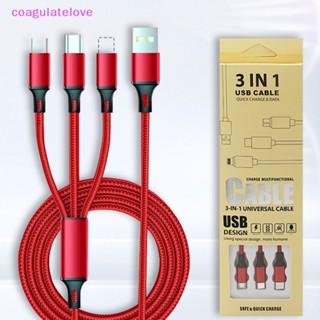 Coagulatelove 3 In 1 สายชาร์จ Micro Usb Type C หลายพอร์ต ชาร์จ Usb [ขายดี]