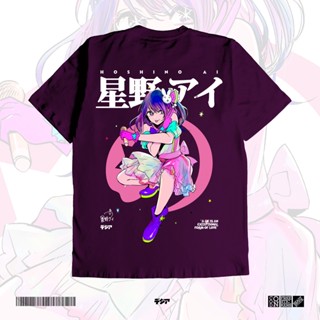 ป่าเสื้อยืด ลายการ์ตูนอนิเมะ Hoshino Ai Oshi no Ko Ruby Aqua Idol B-Komachi Kaos สไตล์ญี่ปุ่น(S-5XL)