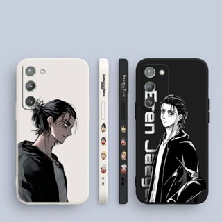 เคสโทรศัพท์มือถือ พิมพ์ลายอนิเมะ Attack On Titan Eren Jaeger มีลายด้านข้าง สําหรับ Samsung Galaxy Note 20 10 9 8 J8 J7 J6 J5 J4 M62 M53 M52 M51 M33 M31 M30 M21 M20 M10 S Ultra Plus Lite Prime 5G