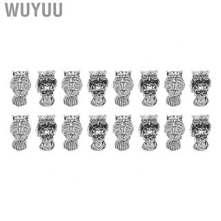 Wuyuu Hair Braiding Beads  20Pcs Smoothly Inner Wall Dreadlock Alloy Multi Use for Ponytails