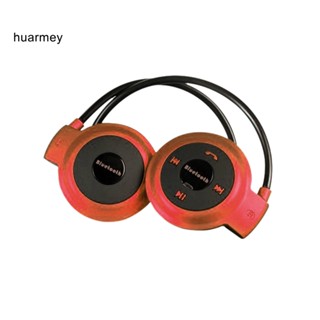 Huarmey ชุดหูฟังสเตอริโอบลูทูธ แฮนด์ฟรี การ์ด TF MP3 สําหรับเล่นกีฬา วิ่ง