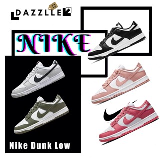 Nike dunk low panda (black/white)Archeo Pink/Rose Whisper/MEDIUM OLIVE/Scratch Off Coin Jackpot Unisex รองเท้าบาสเกตบอล