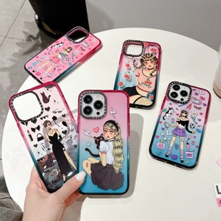 Casetify เคสโทรศัพท์มือถืออะคริลิค แบบแข็ง ไล่โทนสี สีแคนดี้ สําหรับ iPhone 12 13 14 Pro Max