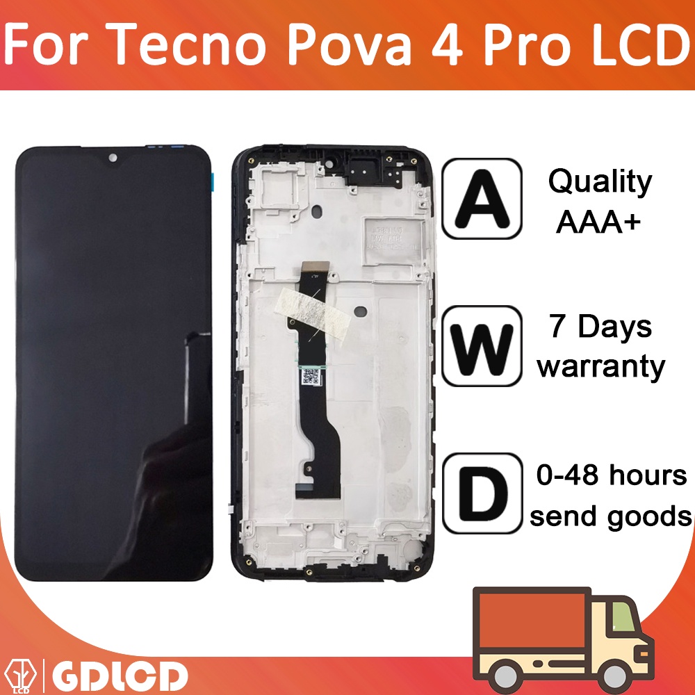 Tft อะไหล่หน้าจอสัมผัสดิจิทัล LCD พร้อมกรอบ สําหรับ Tecno Pova 4 Pro 4Pro LG8n