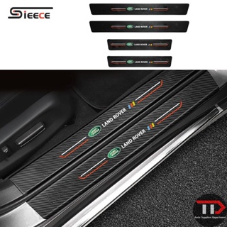 [TD] Sieece สติกเกอร์คาร์บอนไฟเบอร์ ป้องกันรอยขีดข่วน สําหรับติดขอบประตูรถยนต์ Land Rover Defender discovery 4 Evoque ran 4 ชิ้น