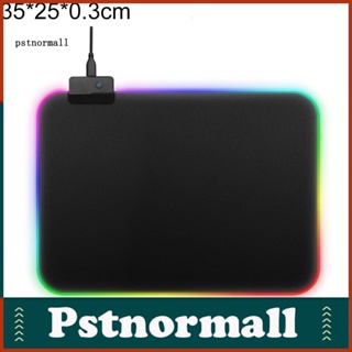 Pstnormall แผ่นรองเมาส์ RGB LED เรืองแสง สําหรับเล่นเกมคอมพิวเตอร์ PC