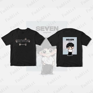 เสื้อยืดแขนสั้นลําลอง คอกลม ผ้าฝ้าย พิมพ์ลายอัลบั้มใหม่ KPOP Bangtan Boys Jung Kook SEVEN 7 สําหรับผู้ชาย และผู้หญิง 2023