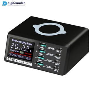 Digifounder ที่ชาร์จไร้สาย 110W PD45W QC3.0 15W ชาร์จเร็ว J5Y4