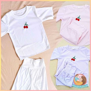 พร้อมส่ง ชุดเซ็ทเด็กสีพาสเทลน่ารักสดใส ชุดเด็กเเฟชั่นสไตล์เกาหลีของเด็กผู้หญิงน่ารักสดใส