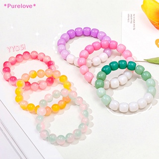 Purelove&gt; สร้อยข้อมือลูกปัดคริสตัลเจลลี่ ไล่โทนสี เครื่องประดับ สําหรับผู้หญิง ของขวัญ