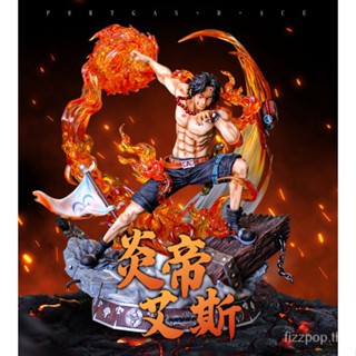 [Spot quick delivery] One piece Yan Di Ace Fire fist ace luminous MAX original copy scene hand-made model ornaments