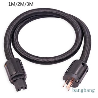 Bang สายไฟ HiFi 12AWG 3Prong ปลั๊ก US 125V 15A สําหรับเครื่องขยายเสียงซับวูฟเฟอร์